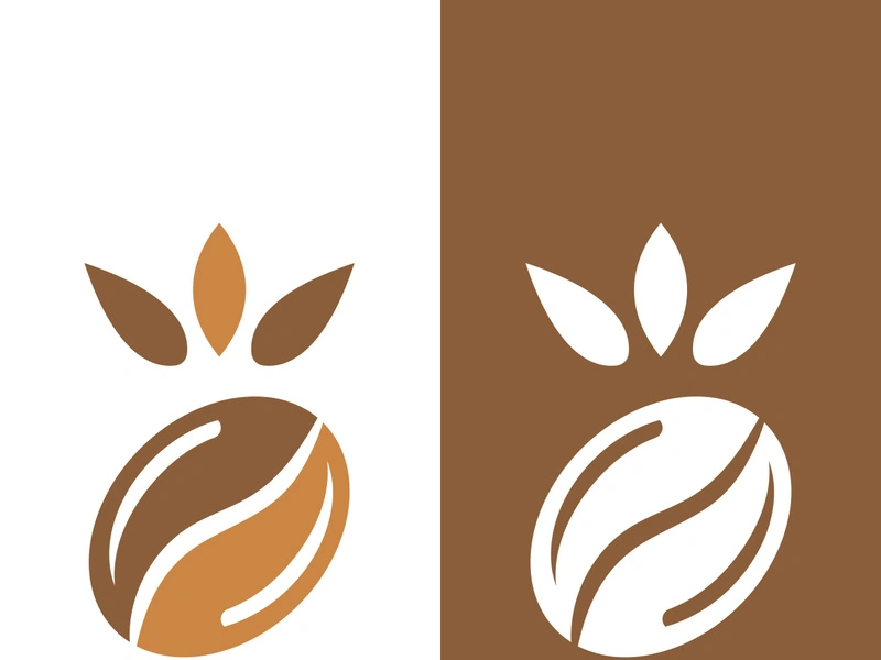 Coffee bean icon vector illustration template