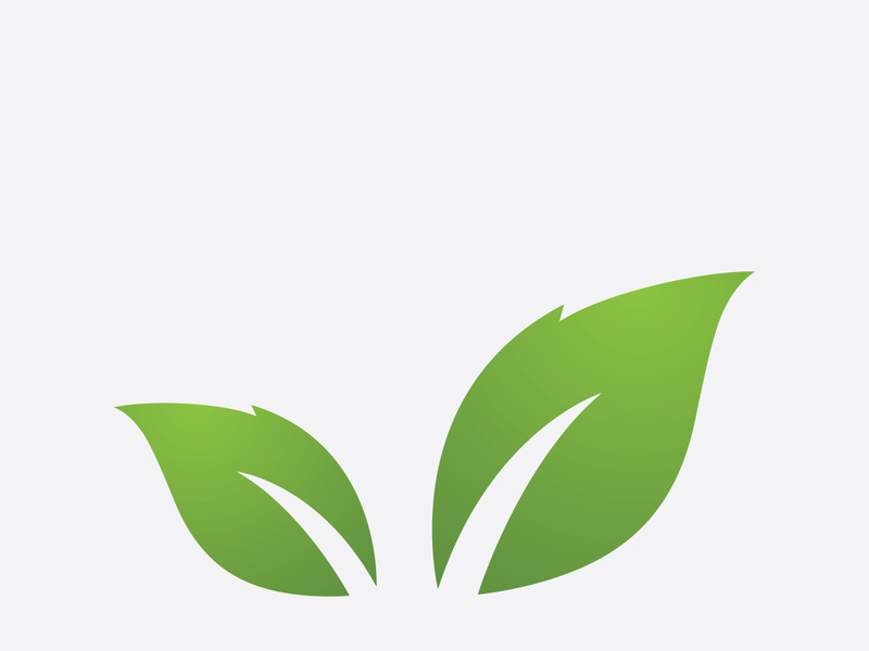 Green leaf ecological element vector icon logo
