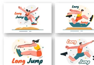 9 Long Jump Sport Illustration