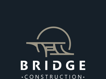Minimalist Bridge logo suitable for building and construction workers vector design preview picture