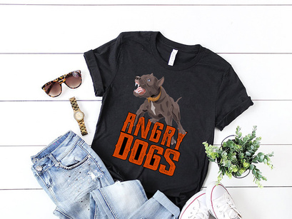 Dog T-shirt Design With Free Mockup