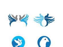 Dove bird logo vector design illustration
