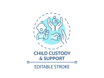 Child custody and support concept icon preview picture