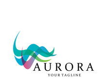 aurora logo design icon illustration vector template