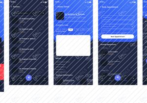 Doctor Appointment Mobile App UI (Light & Dark)