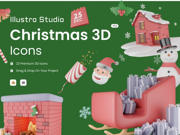 Christmas 3D Icons