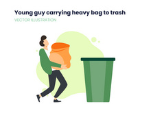 Man collecting garbage