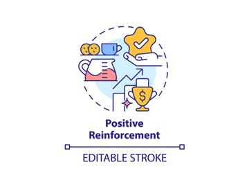 Positive reinforcement concept icon preview picture