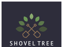 Shovel logo for agriculture, excavation,building, mining foundation. gardening vector set design with leaves