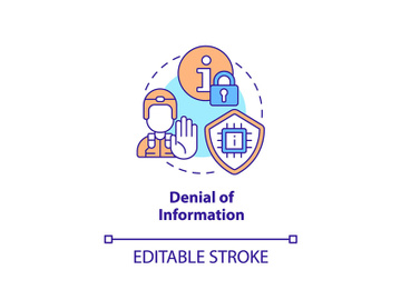 Denial of information concept icon preview picture