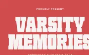 Varsity Memories - Condensed Slab Serif Font