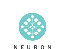 Neuron logo or nerve cell logo design,molecule logo illustration template icon with vector concept