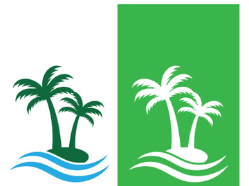 Summer palm tree logo design. preview picture