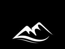 Mountain logo template. Vector illustration.