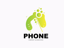 Smartphone Logo, Communication Electronics Vector, Modern Phone Design, For Company Brand Symbol