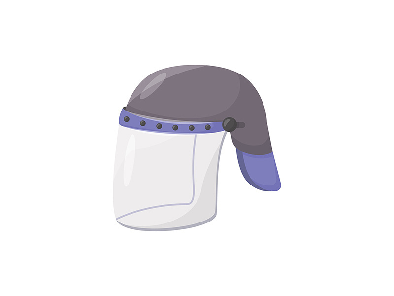 Helmet with face shield cartoon vector illustration