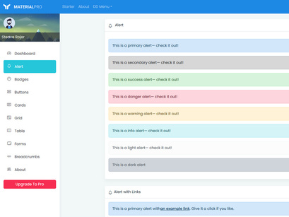 MaterialPro Free React Admin Dashboard Template