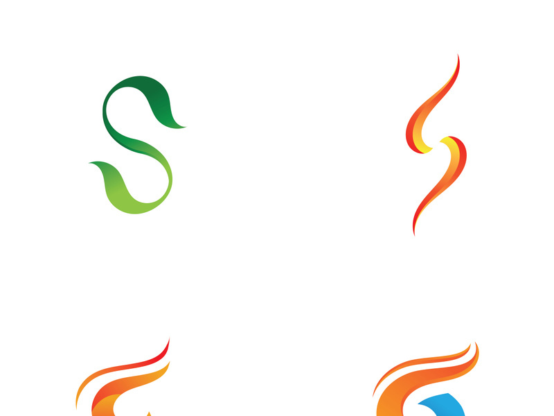S logo design letter vector graphic