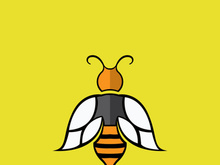 Bee Logo Template vector icon illustration design