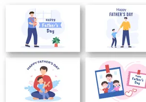 13 Happy Fathers Day Illustration