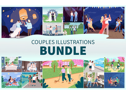 Couples illustrations bundle