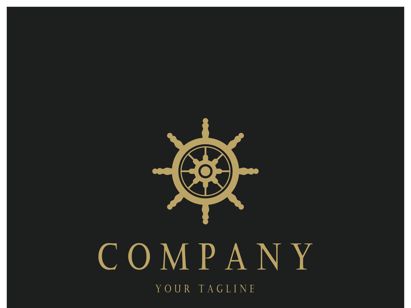 The cruise logo,ship steering logo, boat, yacht, rope, maritime, anchor. Logo for business, sailor, sailing, tourism