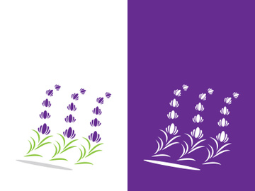 Fresh lavender flower logo vector flat design preview picture