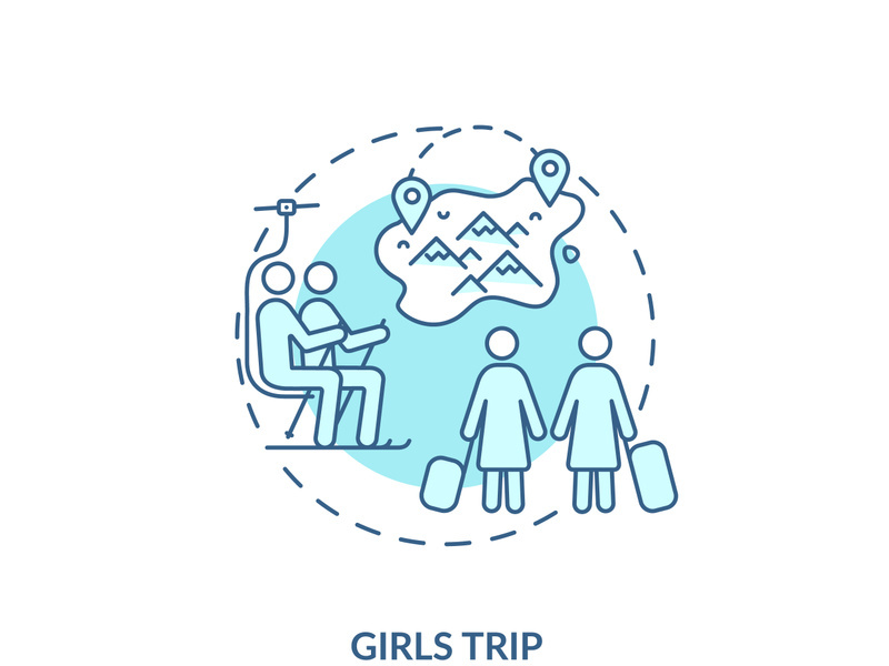 Girls trip concept icon