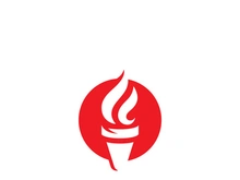 Torch flame logo icon  vector template