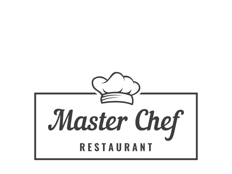 Chef hat logo for restaurant, cafe and online food delivery. Logo with vector design.