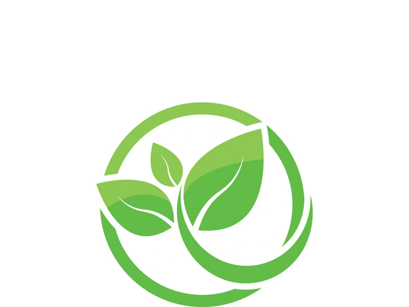 Logos of green tree leaf ecology nature element vector