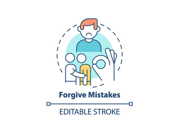 Forgive mistakes concept icon preview picture