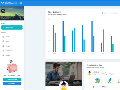 MaterialPro Free Vuetify Admin Dashboard Template