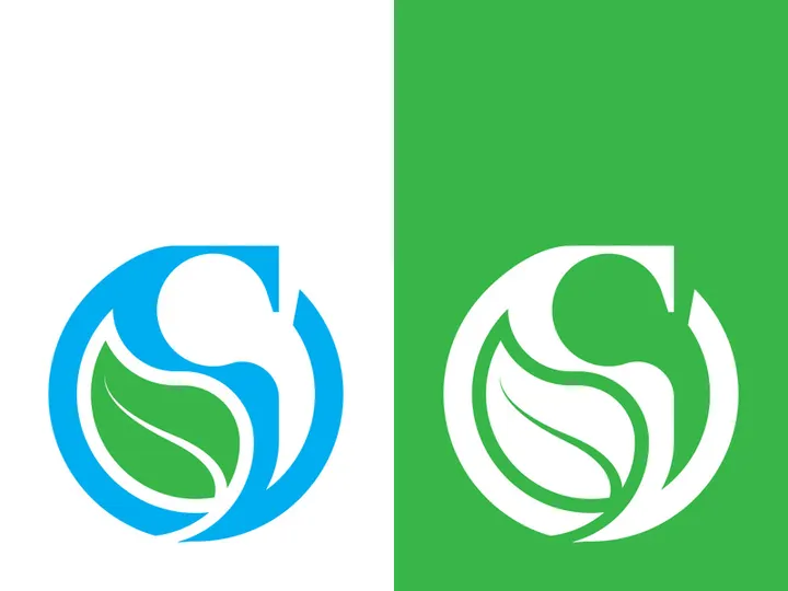 S letter creative icon logo design elegant vector illustration