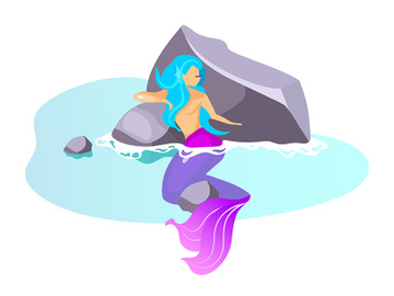 Siren flat vector illustration preview picture