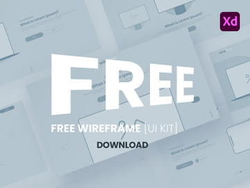 [Free] Wireframe UI Kit - Adobe XD preview picture
