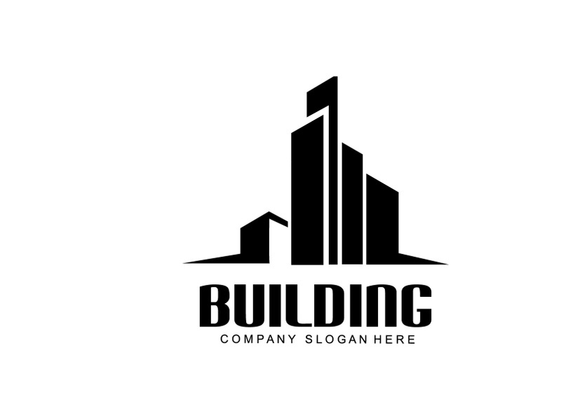 City Building Construction Logo Design Premium Quality Line Vector Illustration