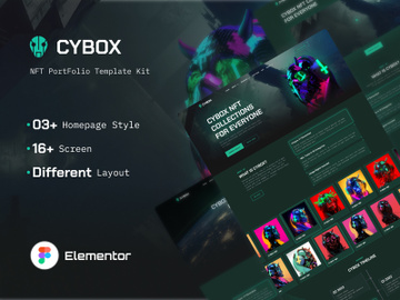 Cybox - NFT Portfolio Template Kit preview picture