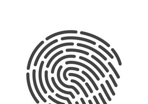 Digital fingerprint vector illustration logo icon