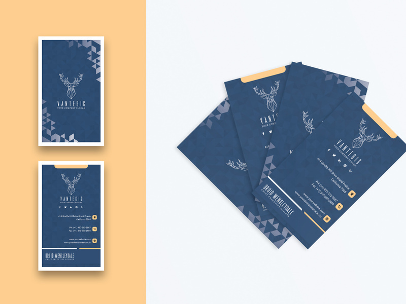 Creative Minimal Business Card Template-Vertical