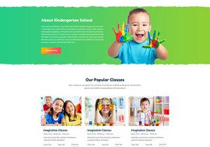 Kids, Kindergarten And Pre-School PSD Template