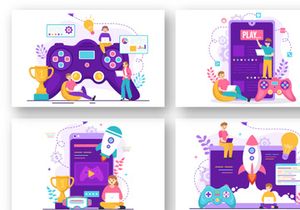 12 Video Game Development Illustration