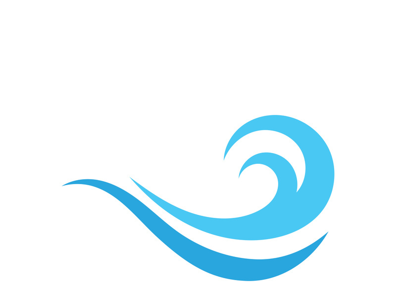 Water wave icon vector illustration design logo