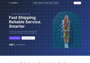 CargoWave Logistics Website Design | Modern Shipping & Freight