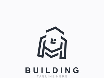 Building logo construction modern real estate symbol for architecture house and property design preview picture