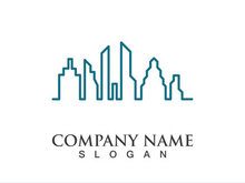 Modern city skyline vector illustration in flat design