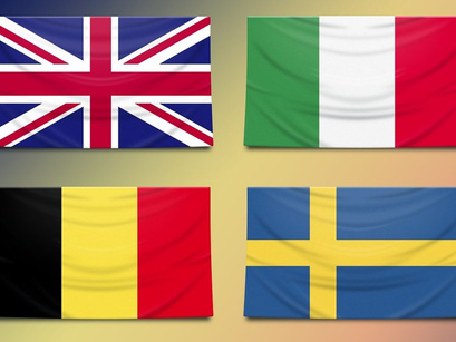 Vectorial country flags 100+