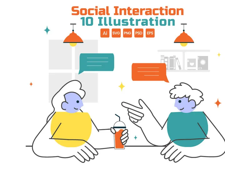 10 Social Interaction Illustration