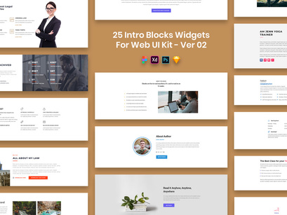 25 Intro Blocks Widgets for Web UI Kit Ver-02