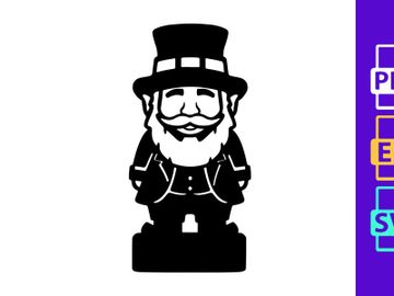 Leprechaun Silhouette with Hat preview picture